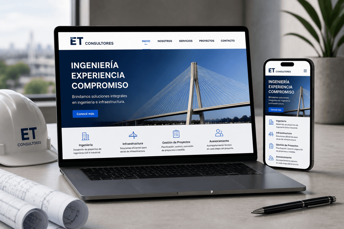 Sitio institucional para consultora de ingeniería